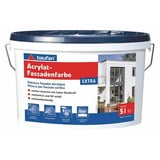 Baufan® Fassadenfarbe EXTRA 5 l Dispersionsfarbe weiß, sehr gut deckend