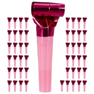relaxdays Spielzeug-Musikinstrument Partytröten 500er Pack pink rosa