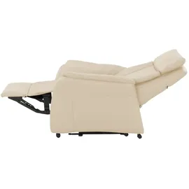 Hukla Relaxsessel Pascal Leder 83 x 105 x 90 cm Creme drehbar