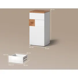 livinity® Tanaro Midischrank 40 x 84 x 37 cm Weiß