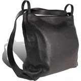 toscanto Schultertasche Leder Schwarz