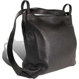 toscanto Schultertasche Leder Schwarz