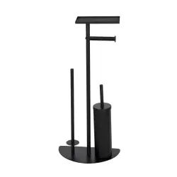 WENKO Stand WC-Garnitur Cosenza Neo Schwarz, 4 Funktionen 26060100 , 1 Stück