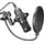 Mars Gaming MMIC-XT, Professionelles High Definition 192Khz 24-bit Studiomikrofon, Kugelarm, Anti Shock Mount, Pop Filter Metallgitter, Schwarz