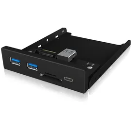 Icy Box IB-HUB1417-i3 Frontpanel 1x Type-C und microSD Kartenleser