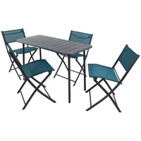 VCM 5-tlg. Set Bistroset Esstisch Gartenset Balkonset Stuh klappbar Tisch Garten Camping Sumila 110x55