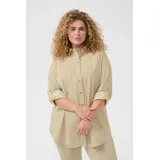 KAFFE CURVE Tunika KCnana Loose fit in Chincilla / White stripe), | Gr.: 52