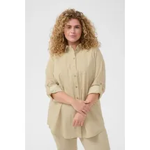 KAFFE CURVE Tunika KCnana Loose fit in Chincilla / White stripe), | Gr.: 52