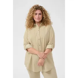 KAFFE CURVE Tunika KCnana Loose fit in Chincilla / White stripe), | Gr.: 52