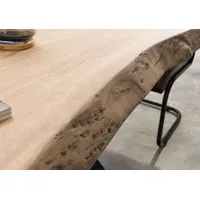 MASSIVMOEBEL24.DE Baumtisch Mango 200x100x79 beige lackiert / Mikado-Beine anthrazit