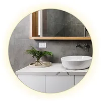 Tulup Dekospiegel Dekorativer Runder Spiegel mit LED-Hintergrundbeleuchtung Badspiegel, (Neutralweiß