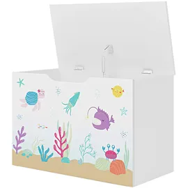 [en.casa] Spielzeugkiste Oleiros 40 x 60 x 30 cm 1-tlg. weiß/mehrfarbig
