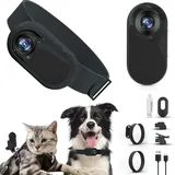 Haustier-Kamera-Halsband, HD 1080P Hunde- und Katzen-Tracker-Halsband, 170°-Weitwinkel-Körperkamera, Outdoor/Inoor-Haustierbedarf