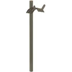 Relaxdays Schlauchhalter freistehend, für 61m Schlauch, Stahl, stabiler Gartenschlauchständer, HBT 108x26x18cm, olivgrau