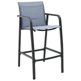 vidaXL Gartenbar Set 5-tlg. Schwarz/Grau