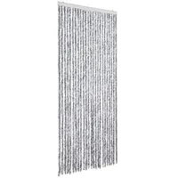 VidaXL Fliegenvorhang Weiß und Grau 100x230 cm Chenille