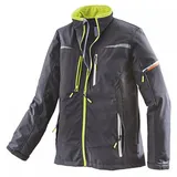 Terrax Workwear Arbeitsjacke Softshelljacke - Zweifarbige Berufsjacke mit vielen Taschen in Schwarz-Limette Größe 3XL