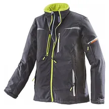 Terrax Workwear Arbeitsjacke Softshelljacke - Zweifarbige Berufsjacke mit vielen Taschen in Schwarz-Limette Größe 3XL