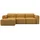 tenksom Ecksofa Rund, Relax-Ecke, Big-Sofa, Endless Seating, Bezüge wechselbar, Kaltschaum im Sitz, Nordic Swan Ecolabel gelb