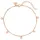 Hey Happiness Vergold. Fußkette Plättchen Anhänger Edelstahl in Rosegold - (L) 20-25 cm | Gr.: onesize