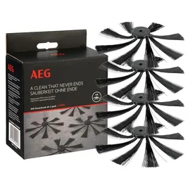 AEG ARSB2 Seitenbürsten für RX9 (4er Pack, Ersatzbürsten, präzises und gründliches Saugen, optimale Staubaufnahme, extra weich, einfaches Tauschen) schwarz