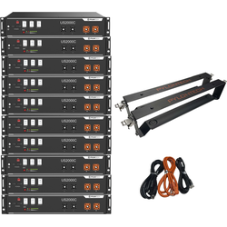  12 x US2000C 28,8 kWh Solarspeicher Lithium LiFePO4 inkl. Kabel, Halterung un... 