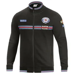 Herren Sweater mit Kapuze Sparco Martini Racing Schwarz - Größe: XS