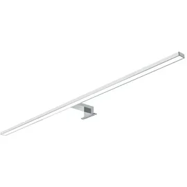 Kalb Material Für Möbel kalb 80cm LED Badleuchte Badlampe Spiegellampe Spiegelleuchte 230V warmweiß, silbergrau