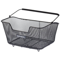 Basil Fahrradkorb Hinterradkorb Base M Stahl 29x41x21cm, engmaschig schwarz