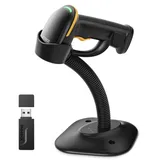 Inateck 2D Barcode Scanner mit Intelligentem Ständer, Kabellos QR Code Scanner, Handscanner mit APP und SDK, 2D Imager mit 2600mAh Akku, BCST-35