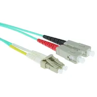 Act RL8622 Glasfaser Patchkabel duplex with LC and SC connectors (22 m), 2x 2x Aqua-Farbe