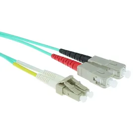Act RL8622 Glasfaser Patchkabel duplex with LC and SC connectors (22 m), 2x 2x Aqua-Farbe