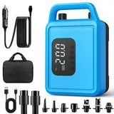 Elektrische SUP Pumpe 20 PSI, Tragbare SUP-Luftpumpe mit 15600mAh Wiederaufladbare Akku, Dual Stage Aufblasen & Entleeren Auto-Off 12V KFZ-Anschluss für Paddleboard, Zelte, Boote, Matratze