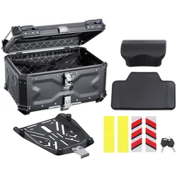 VEVOR Motorradkoffer Top Case Universal Motorrad Tasche 65L Topbox Aluminium