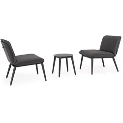 Balkon-Set Isabela aus Aluminium, Anthrazit