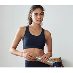 Tchibo - Sportbustier - Damen - Gr. XS - dunkelblau/print