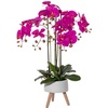 Kunstorchidee »Orchidee Phalaenopsis in Keramikschale«, mit Real-Touch-Blüten und auf Füßen, lila