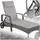 Tectake Rattan Sonnenliege 200 x 70 x 33 cm Grau