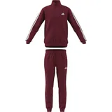 adidas Basic 3-Streifen Trainingsanzug active maroon/white S
