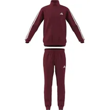 adidas Basic 3-Streifen Trainingsanzug active maroon/white S