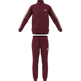 adidas Basic 3-Streifen Trainingsanzug active maroon/white S