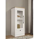 OTTO home Vitrine Ismund 49 x 39 x 121 cm Transparent/Weiß