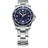 Victorinox Maverick Small Damen Taucheruhr  blue bezel, blue dial, silver stainless steel bracelet