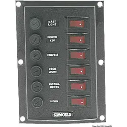 VERTIKALE ELEKTRISCHE SCHALTTAFEL 3 - 4 UND 6 SCHALTER EINHEITSGRÖSSE