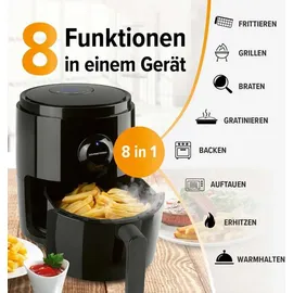 GOURMETmaxx Heißluft-Fritteuse 3L 1400W schwarz
