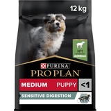 Purina Medium Puppy für sensible Verdauung mit Optidigest reich an Lamm 12 kg