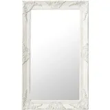 furnicato Wandspiegel im Barock-Stil 50 x 80 cm Weiß
