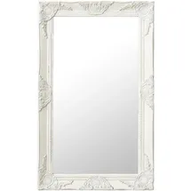 furnicato Wandspiegel im Barock-Stil 50 x 80 cm Weiß