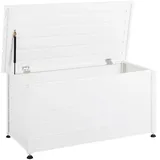 Gartentruhe 330L Aluminium weiß wasserfest Kissenbox Auflagenbox Campalto