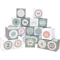 Frau WUNDERVoll® DIY Adventskalender Vorfreude zum Befüllen,Faltschachteln 12 x